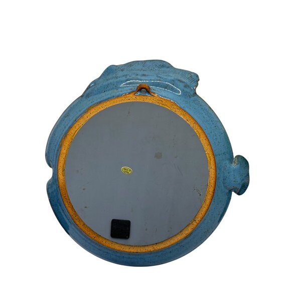 Fish-Shaped Blue Ceramic Wall Hanging Mirror - Picture 6 of 9